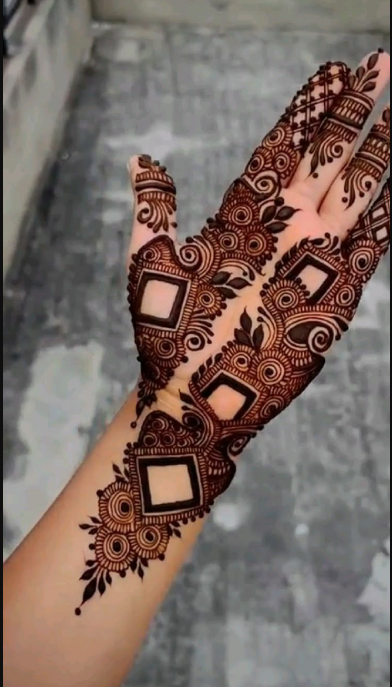 front full hand mehndi design