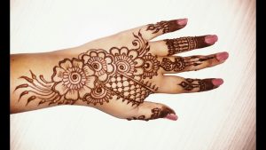 back hand henna design