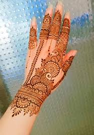 back hand henna design