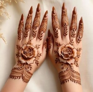 royal back hand mehndi