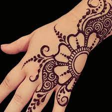 back hand henna design