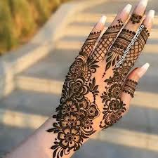 back hand henna design