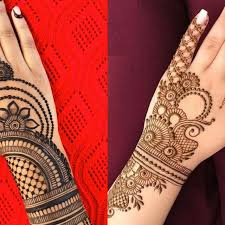 back hand henna design
