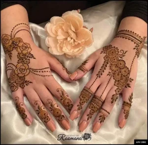 royal back hand mehndi design